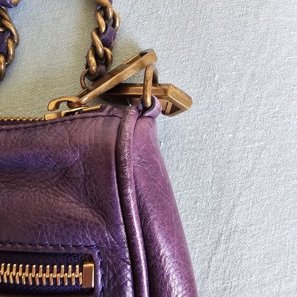 Rebecca Minkoff 5 Zip MAC Eggplant Purple Crossbody - Picture 14 of 17